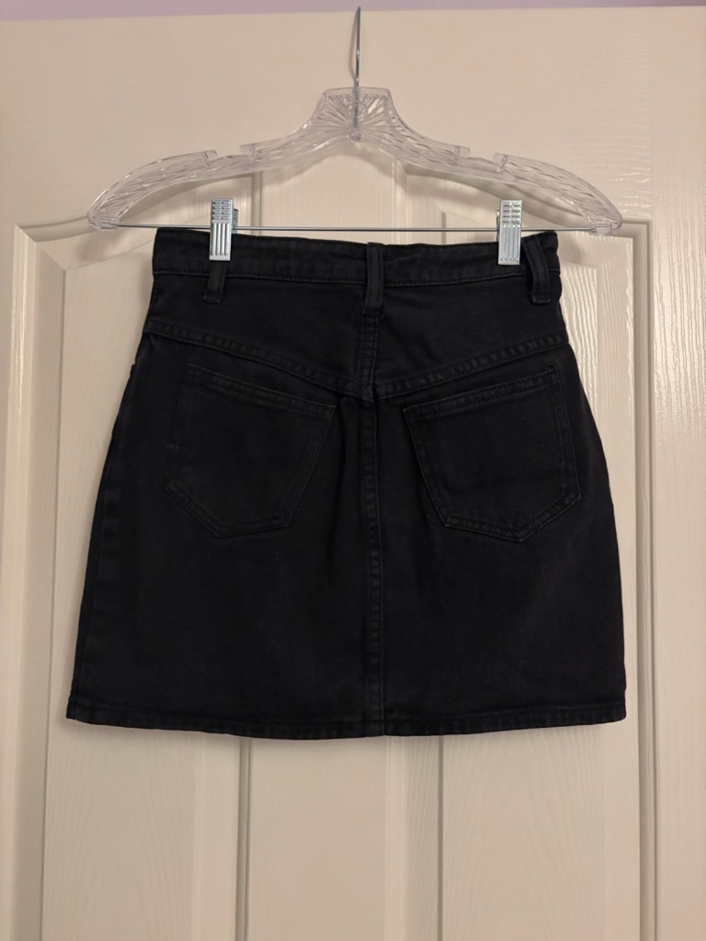 Black Denim Mini Skirt - Women - Picture 2 of 3